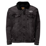Kingdom Wear Black Unisex Denim Sherpa Jacket